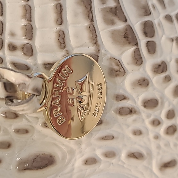 Brahmin White and Brown Shoulder Bag - Picture 4 of 7